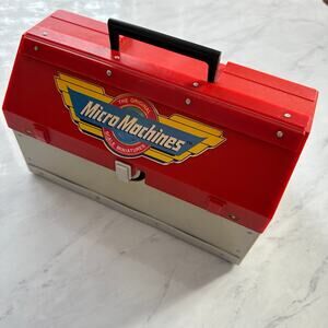 Micro Machines Super Service Station TOOL BOX Playset 1988 Galoob Lewis handle